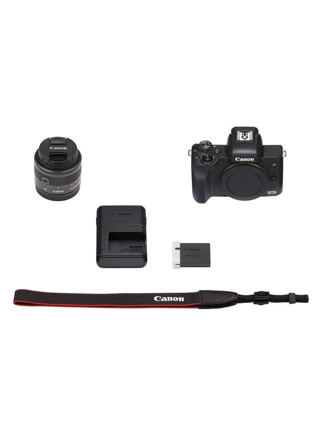 EOS M50 Mark II Mirrorless Digital Camera With 15-45mm Lens Black
